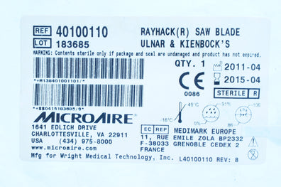 Microaire 40100110 Rayhack Saw Blade (x)